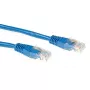 ACT modrý 3 metre LSZH U/UTP CAT6A patch kábel s RJ45 konektormi