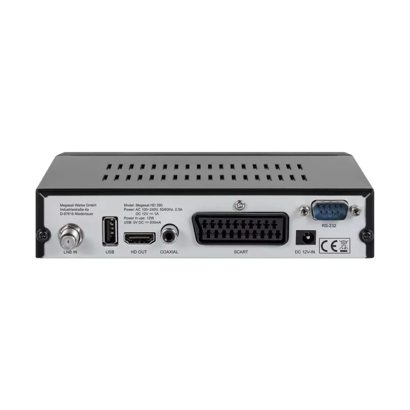 Prijímač Megasat HD 390 káblový Full HD čierny