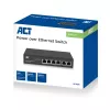 ACT 6-portový sieťový switch, 10/100 Mbit/s, 4x PoE+ (30 W) port