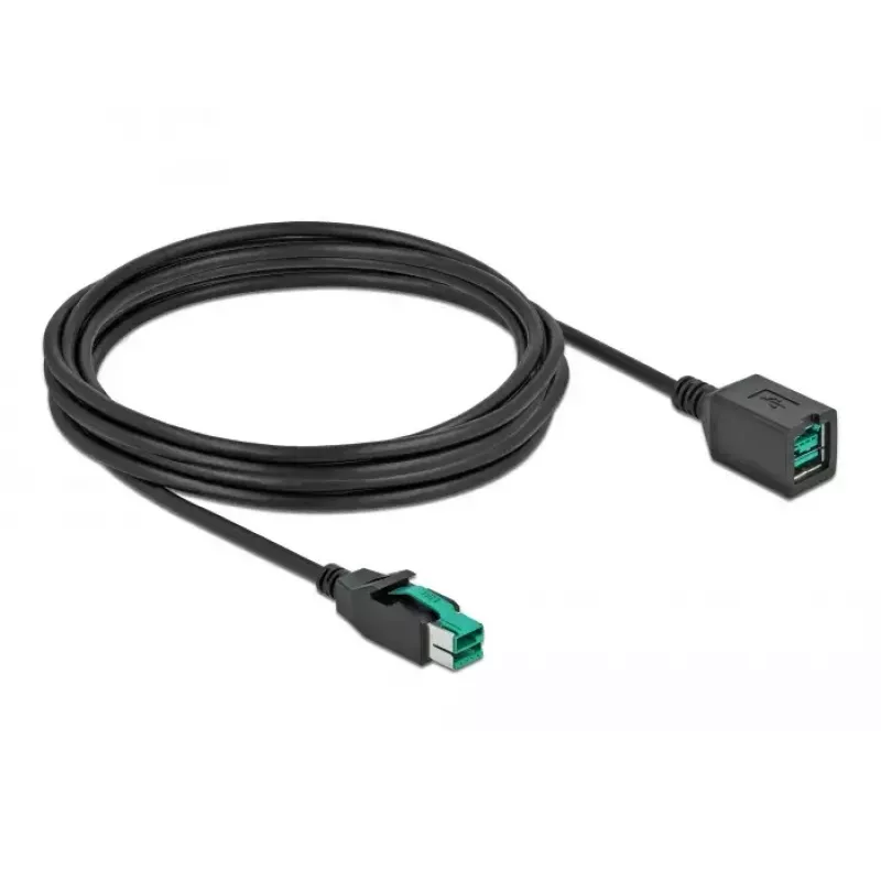 USB predlžovací kábel s napájaním DeLOCK 85983 12 V 4 m čierny