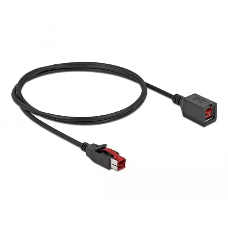 Predlžovací kábel s napájaním USB DeLOCK 85985 24 V 1 m čierny