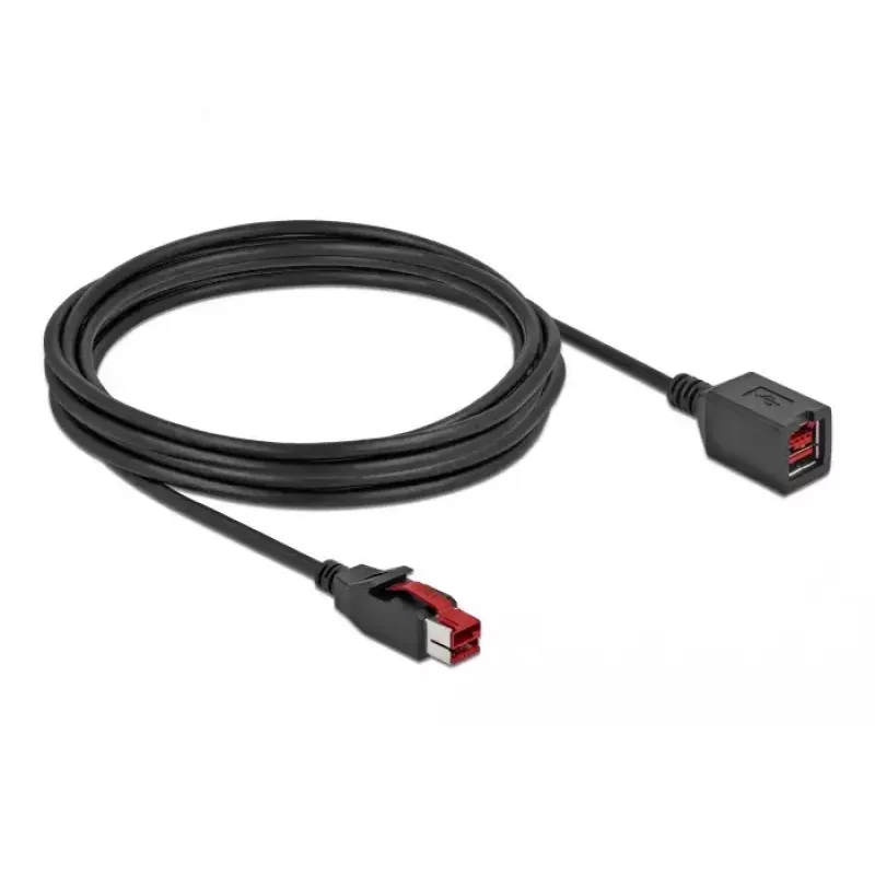Aktívny USB predlžovací kábel DeLOCK 85988 24 V 4 m čierny