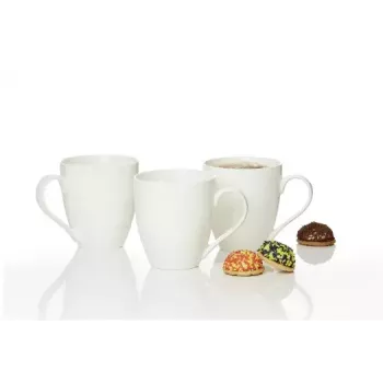 Ritzenhoff & Breker Gusto Jumbo hrnček na kávu, 0,6L, biely porcelán, vhodný do umývačky, 110mm - balenie 6 ks (088762)
