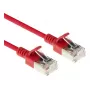 ACT červená 2 m LSZH U/FTP CAT6A dátacentrum Slimline patch kábel s RJ45 konektormi
