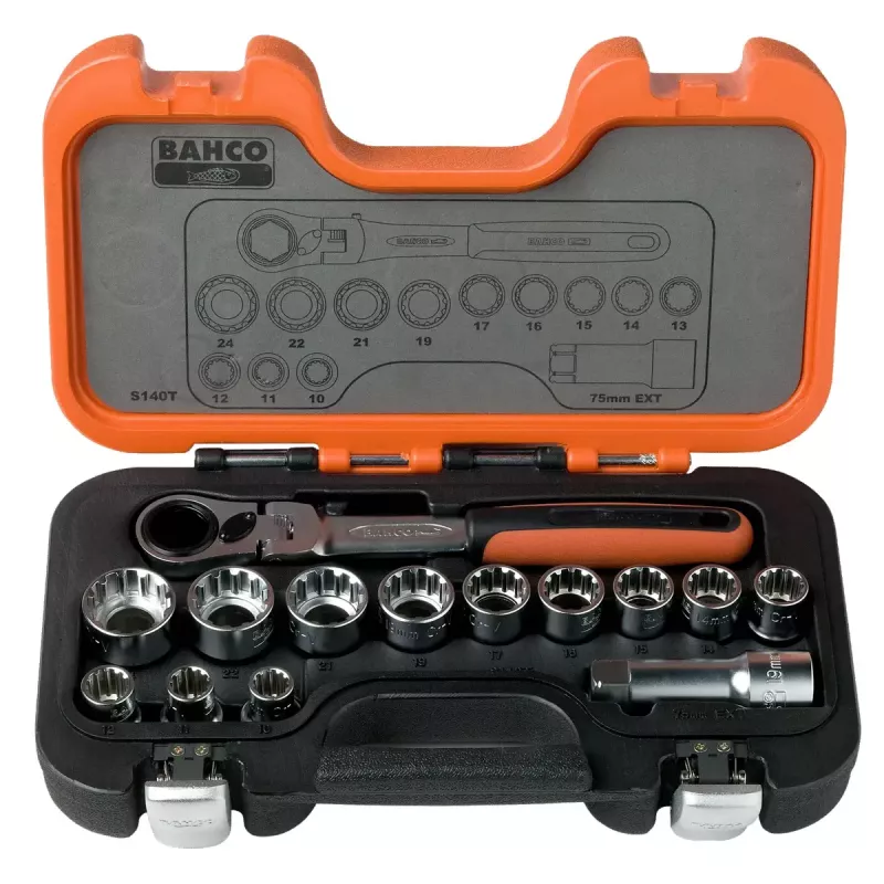 Bahco S140T sada nástrčných kľúčov, 14 ks