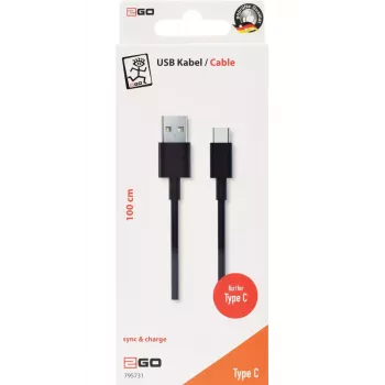 USB kábel 2GO 795731 1 m USB B USB C USB 3.2 Gen 1 čierna