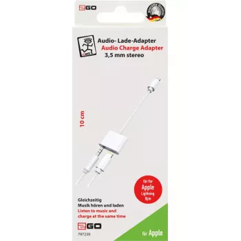 Lightning kábel 2GO 797239 0,1 m biela Lightning na Lightning + 3,5 mm