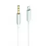 Audio kábel 2GO 797218 1 m 3,5 mm Lightning biely
