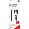 USB kábel 2GO 797153 1,5 m USB-B na USB-C/Micro-USB-B/Lightning čierny
