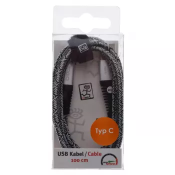 USB kábel 2GO 795953 USB 3.2 Gen 1 1 m USB B USB C strieborná