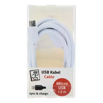 USB kábel 2GO 795202 1 m USB B Micro-USB B biela