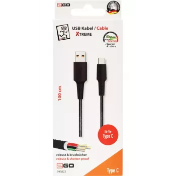 USB kábel 2GO 795822 1 m USB B USB C čierna