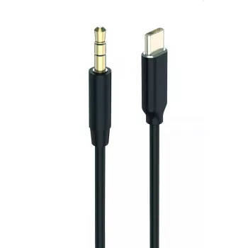 Audio kábel 2GO 797219 1 m 3,5 mm USB Type-C čierna