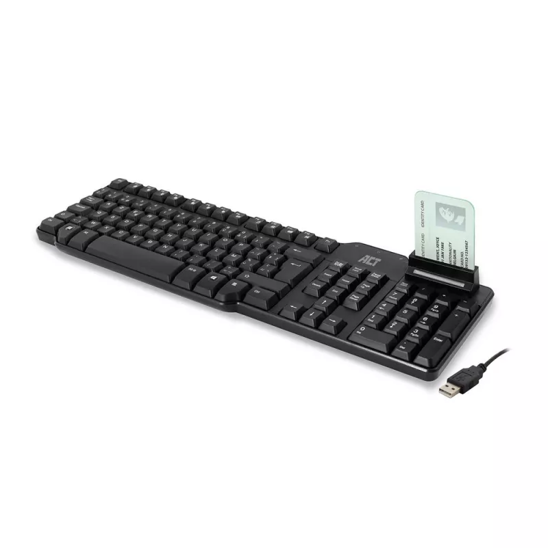 ACT káblová klávesnica s čítačkou čipových kariet (Azerty/BE rozloženie)