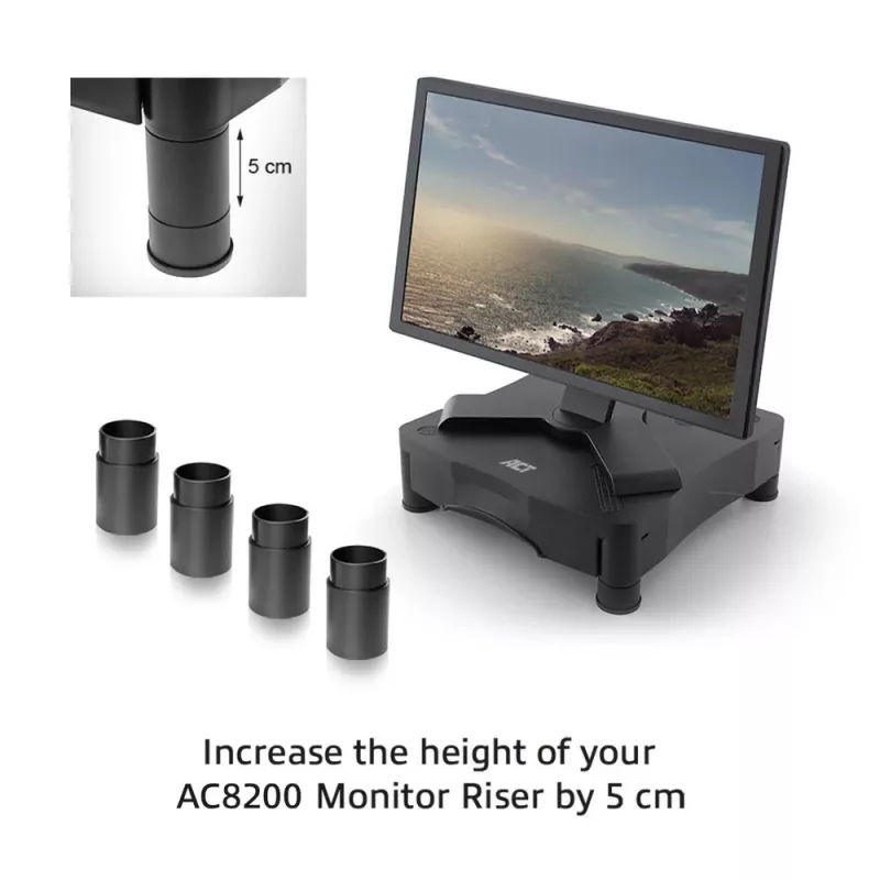 Nôžky ACT AC8200 čierna 65mm montáž na stôl