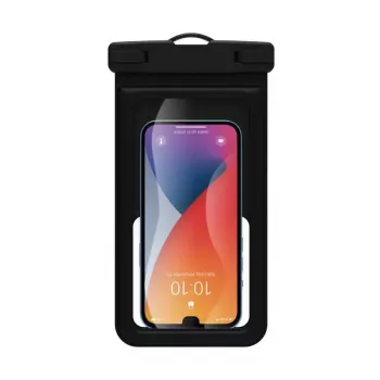 Puzdro do vrecka Port Designs 901884 kryt na telefón 17 cm 6,7 palca čierna transparentná