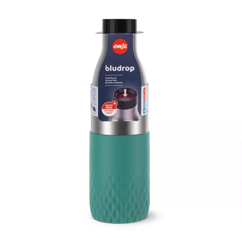 EMSA Bludrop Sleeve N31112 na každodenné použitie 700 ml nehrdzavejúca oceľ zelená, nehrdzavejúca oceľ