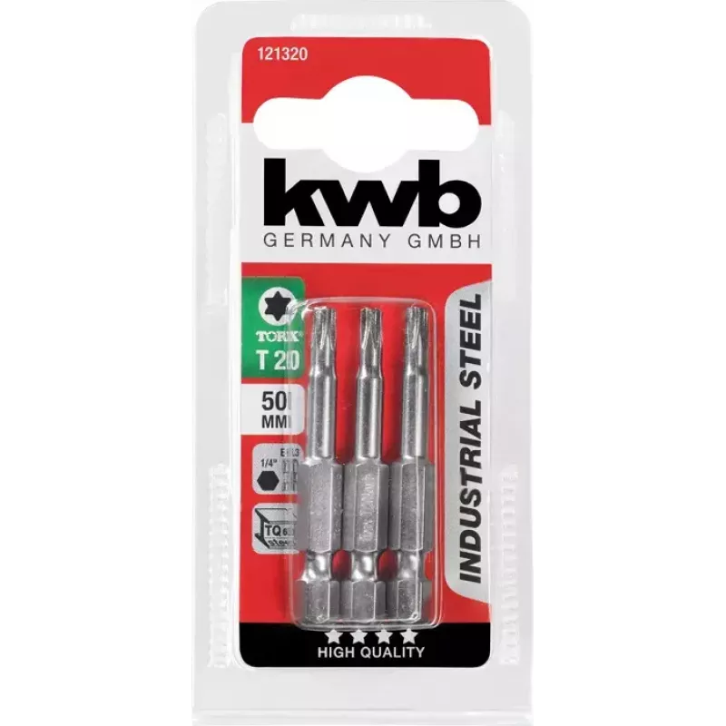 kwb INDUSTRIAL STEEL BITS 50 MM TORX T15 3 ks
