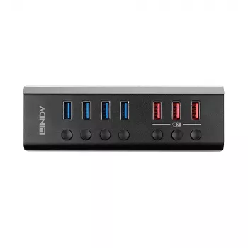 Lindy 4 port USB 3.0 hub s 3 Quick Charge 3.0 konektormi