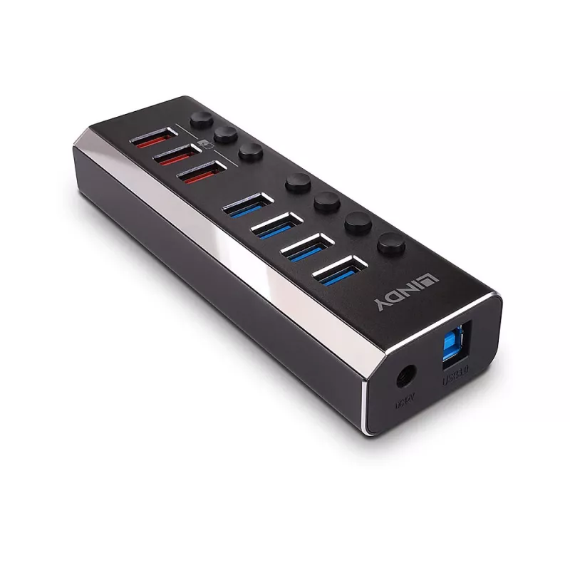 Lindy 4 port USB 3.0 hub s 3 Quick Charge 3.0 konektormi