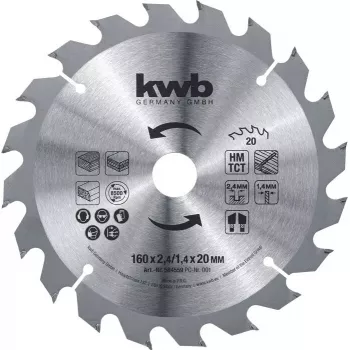 Kotúč píly KWB 584359 16 cm pre laminát MDF plast