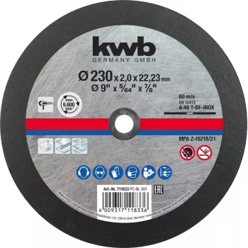 Rezný kotúč KWB 711833 pre rúru, plech, nerezovú oceľ