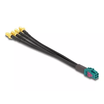 DeLOCK 90143 koaxiálny kábel 0,2 m Mini FAKRA Z 4 x SMA čierny