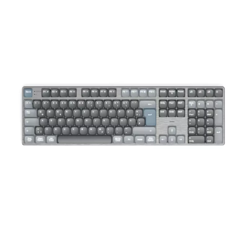 Hama WK-800 bezdrôtová mechanická klávesnica pre viac zariadení, LED, QWERTZ, čierna