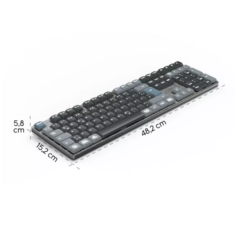 Hama WK-800 bezdrôtová mechanická klávesnica pre viac zariadení, LED, QWERTZ, čierna