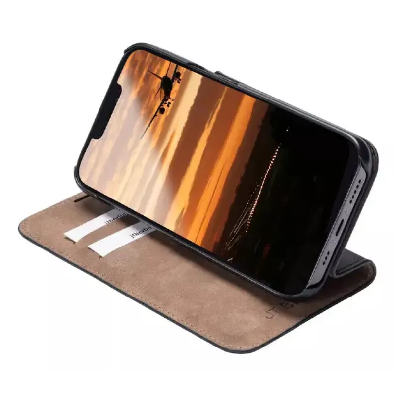 Puzdro s peňaženkou JT BERLIN 11106 pre iPhone 16E 15,4 cm čierne