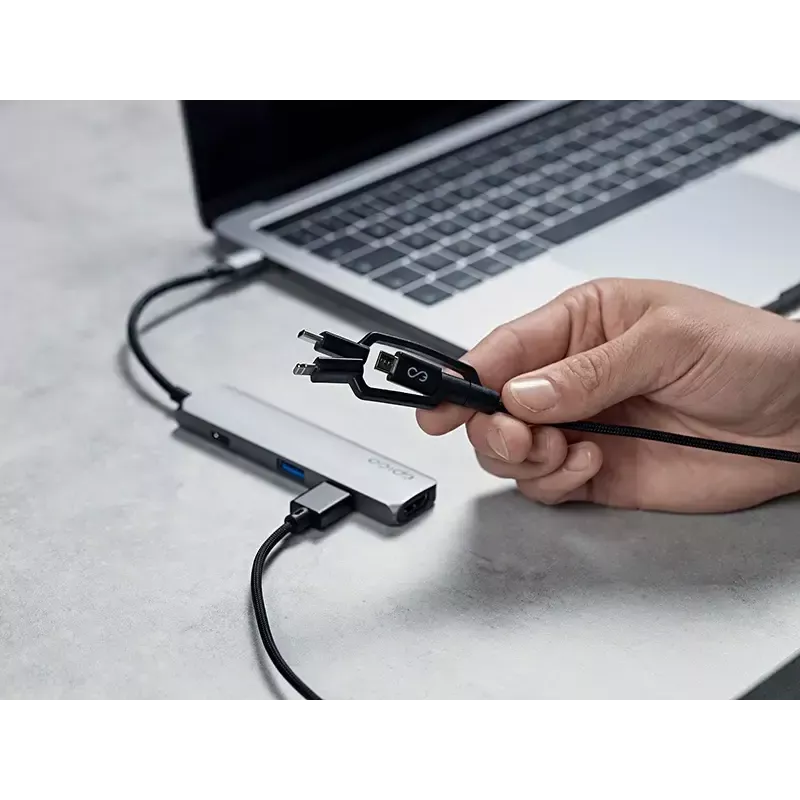USB-A na USB-C / Micro-USB-B / Lightning 3-in-1 kábel 1,2 m Epico