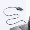 Manhattan USB-C čítačka kontaktných čipových kariet s MicroSD slotom, USB Type-C konektor samec na kontaktné rozhranie čítačky a microSDXC, podporuje Windows, macOS a Linux, číta SIM karty s adaptérom, kábel 1 m, čierna, trojročná záruka