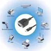 Manhattan USB-C na sériový konvertorový kábel, 1 m, konektor samec na konektor samec, sériový/RS232/COM/DB9, čip Prolific PL2303GT, čierny kábel, trojročná záruka
