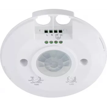 Renkforce 1488533 Stropný PIR detektor pohybu, 360 stupňov, relé, biely, IP20