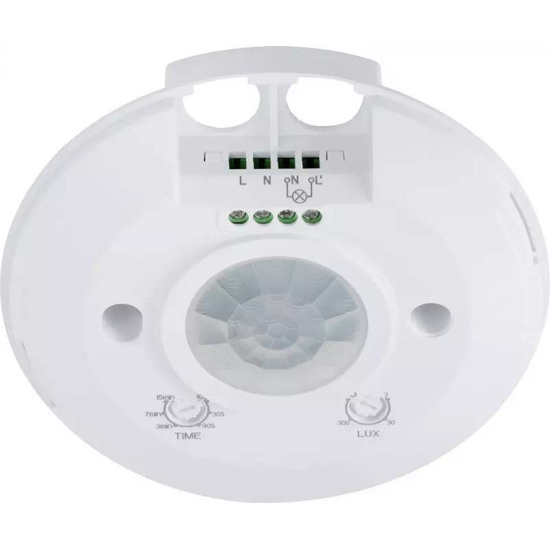Renkforce 1488533 Stropný PIR detektor pohybu, 360 stupňov, relé, biely, IP20