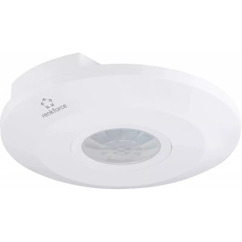 Renkforce 1488533 Stropný PIR detektor pohybu, 360 stupňov, relé, biely, IP20