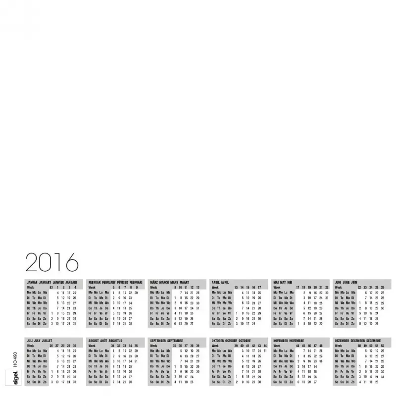 Podložka na stôl papier biela Sigel HO490