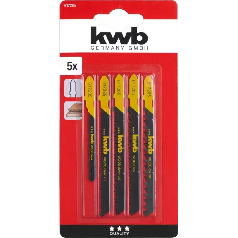 Čepeľ priamočiarej píly KWB 617285 vysokouhlíková oceľ 5 ks