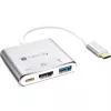 Techly IADAP USB31-HDMIPTY dokovacia stanica na notebook/port replikátor káblový USB 3.2 Gen 1 (3.1 Gen 1) Type-C strieborná