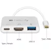 Techly IADAP USB31-HDMIPTY dokovacia stanica na notebook/port replikátor káblový USB 3.2 Gen 1 (3.1 Gen 1) Type-C strieborná