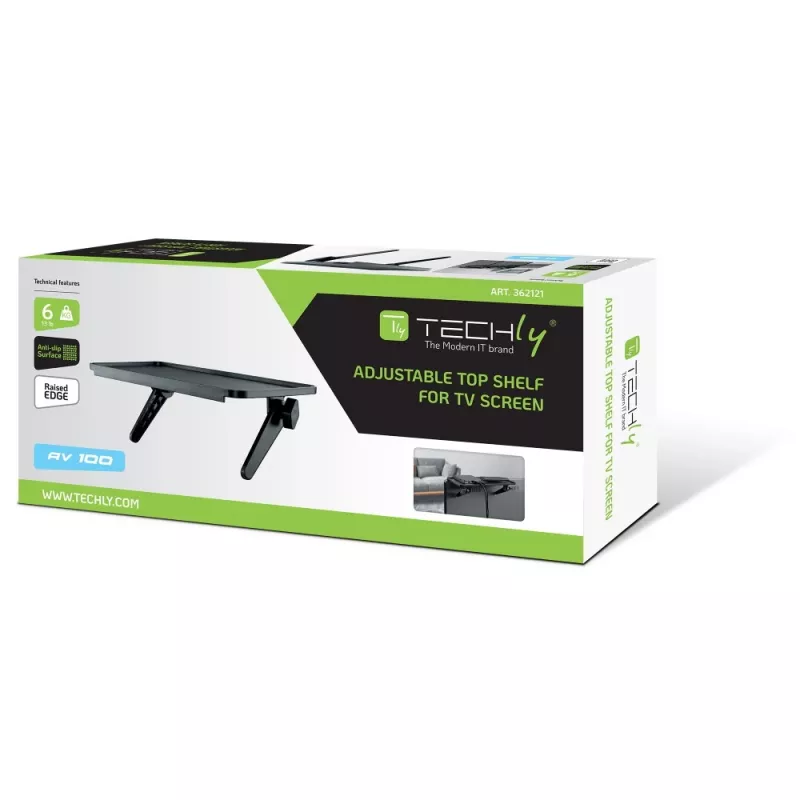 Techly ICA-DRS 902 regál na AV zariadenia čierna plast