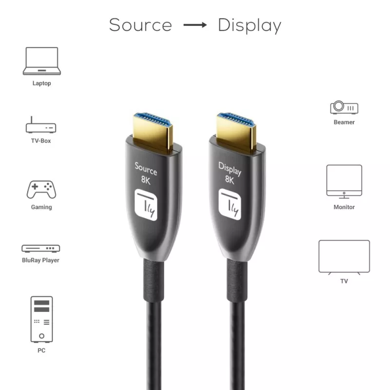 Techly ICOC HDMI-HY8-015 HDMI kábel 15 m HDMI Type-A (štandard) čierny