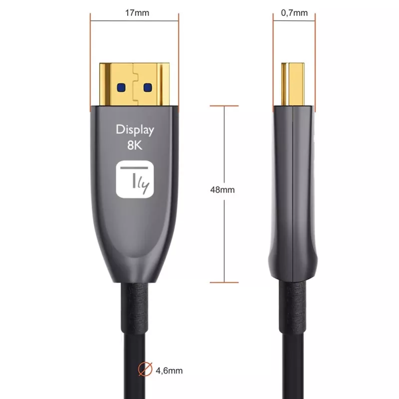 Techly ICOC HDMI-HY8-015 HDMI kábel 15 m HDMI Type-A (štandard) čierny
