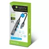 Techly IUSB32-HUB4A-3U2SLS dokovacia stanica pre notebook/port replikátor káblová USB 3.2 Gen 1 (3.1 Gen 1) Type-A sivá