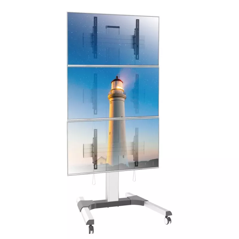 Techly podlahový stojan pre 3 LCD/LED TV 32-55 palcov pre videostenu