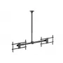 Stropný držiak na dva monitory EQUIP 81,3 cm – 152,4 cm (32 palcov–60 palcov) (VESA 200x200–600x400, max. 80 kg, otočný ±180°), čierny