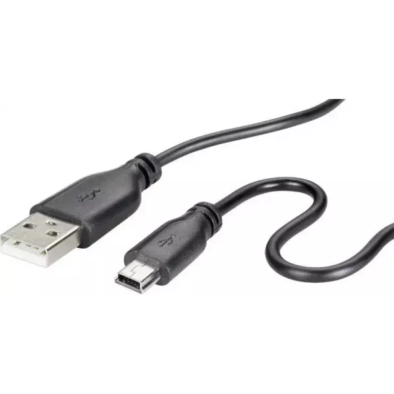 Renkforce RF-4080792 USB 2.0 dátový kábel, USB-A na Mini-USB-B, 1 m, čierny
