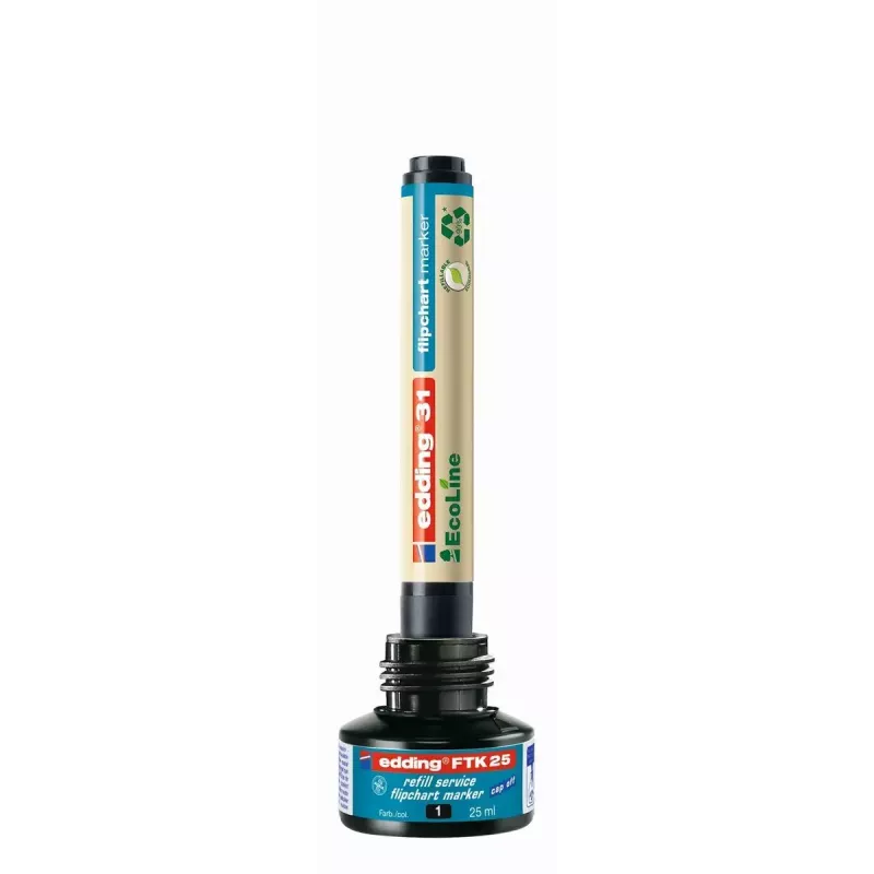 Náplň atramentu pre fixku Edding ED-FTK25-001, čierny atrament, 25 ml, 1 kus
