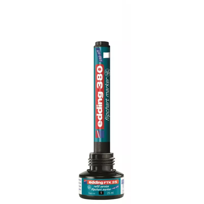 Náplň atramentu pre fixku Edding ED-FTK25-001, čierny atrament, 25 ml, 1 kus