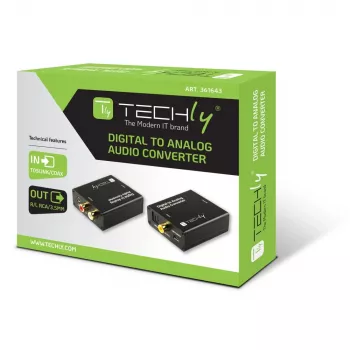 Techly IDATA SPDIF-9 audio konvertor čierny